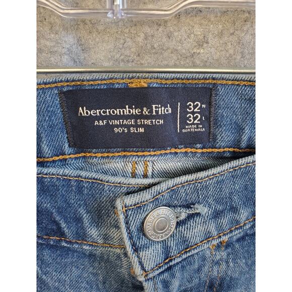 Women's Abercrombie & Fitch 32/32 Vintage Stretch 90s Slim Distressed Jeans - Picture 3 of 7
